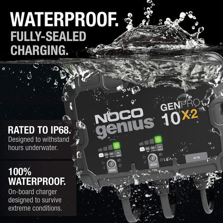 NOCO GENPRO10X2 2-BANK 20A ONBOARD BATTERY CHARGER