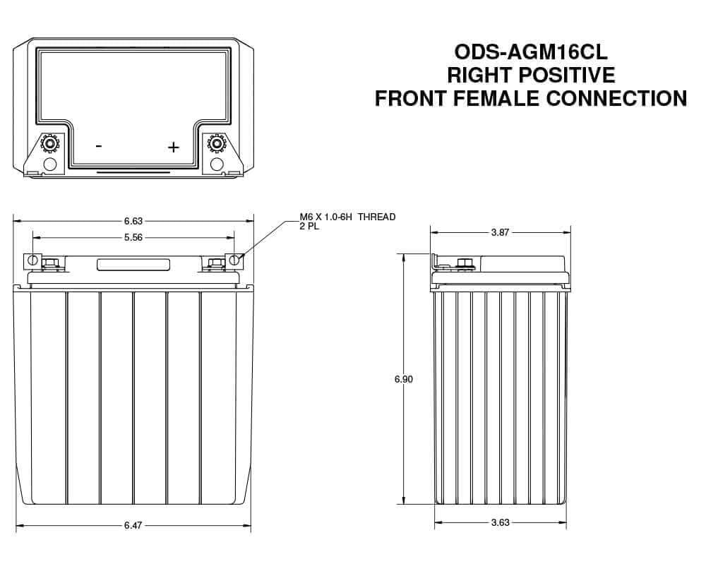 ODYSSEY ODYODS-AGM16CL Battery, Extreme Series, AGM Engine & Performance
