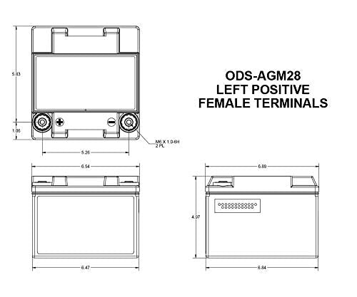 ODYSSEY ODS-AGM28L Battery ODS-AGM28 Extreme Series AGM Battery Engine & Performance