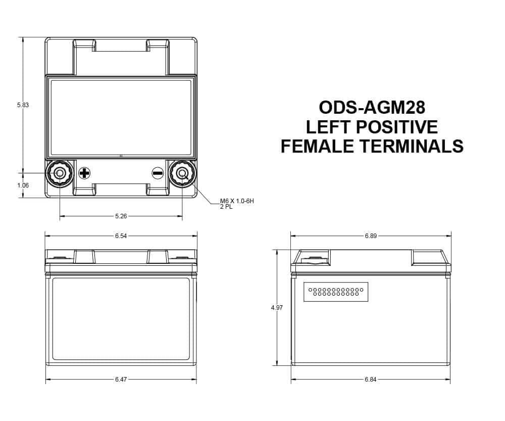 ODYSSEY ODS-AGM28L Battery ODS-AGM28 Extreme Series AGM Battery Engine & Performance