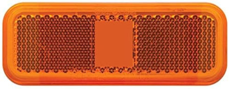 OPTRONICS A44ABP AMBER LENS RECT CLNCE LIGHT