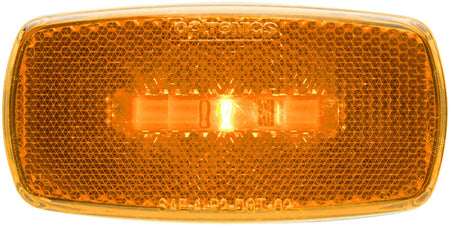 OPTRONICS MCL0032ABB ONE LED MRK LGHT;OVAL;BLK BSE;AMBR;