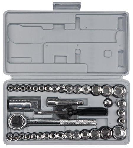 PERFORM TOOL W1173 Performance Tool  40-Piece SAE and Metric Socket Wrench Set Engine & Performance
