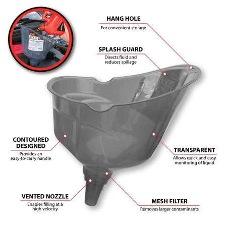 PERFORM TOOL W4051 CLEAR VIEW EASY-FILL FUNNEL 1 GALLO