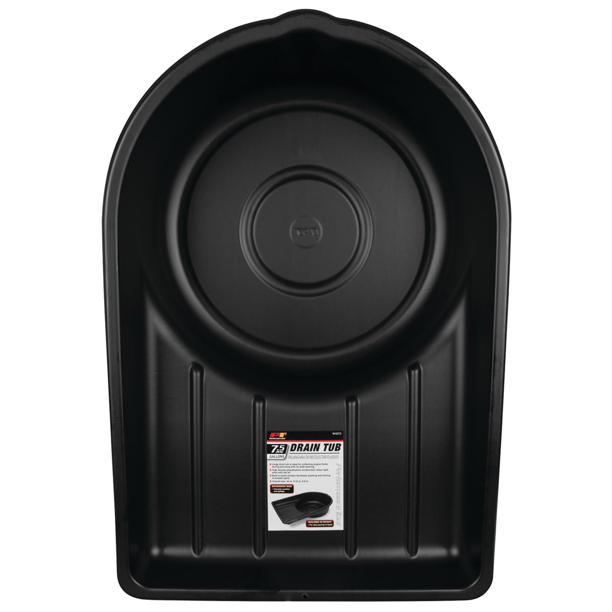 PERFORM TOOL W4072 Performance Tool 7.5 Gallon Polyethylene Oil Drain Tub Engine & Performance