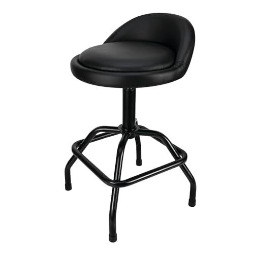 PERFORM TOOL W85011 Performance Tool  Pneumatic Swivel Bar Stool with Back Support, 360...