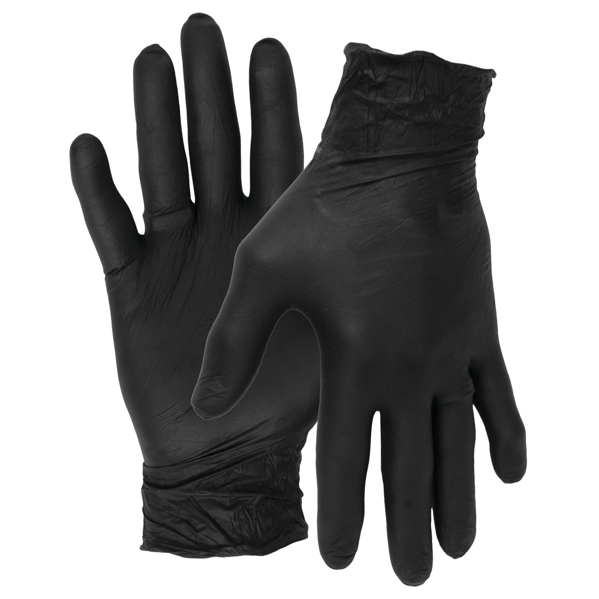PERFORM TOOL W89012 Performance Tool Large Black Nitrile Gloves, 100 Pack Engine & Performance