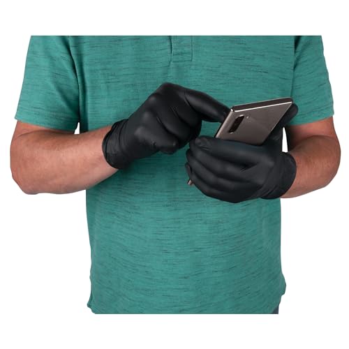 PERFORM TOOL W89012 Performance Tool  Large Black Nitrile Gloves, 100 Pack Engine & Performance