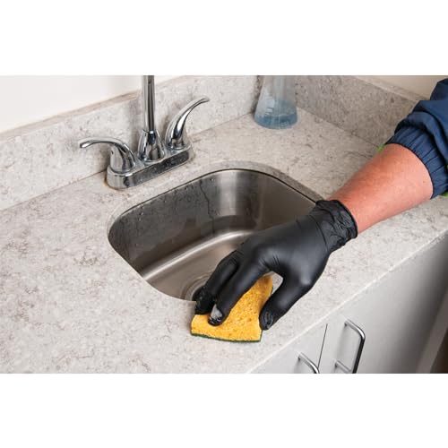 PERFORM TOOL W89012 Performance Tool  Large Black Nitrile Gloves, 100 Pack Engine & Performance