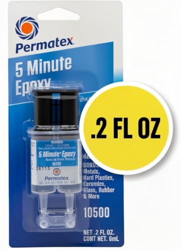Permatex Permatex 10500-5 Minute Epoxy, Single-Use Syringe for General Purpose Creates a Hard, Rigid Bond