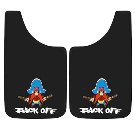 PLASTICOLOR 000502R01 Yosemite Sam Back Off Easy Fit Mud Guard 11 - Set of 2,Multi-colored