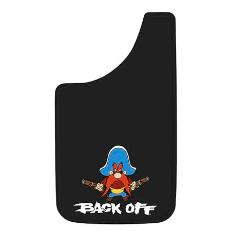 PLASTICOLOR 000502R01 Yosemite Sam Back Off Easy Fit Mud Guard 11 - Set of 2,Multi-colored