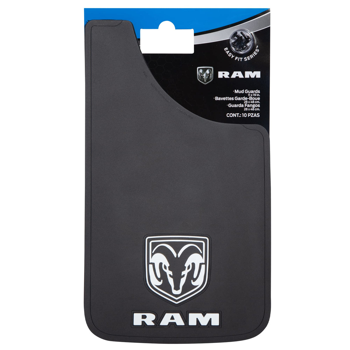 PLASTICOLOR 000509R01 000541R01 RAM Logo Easy Fit Mud Guard 11x19 - Left and Right Set