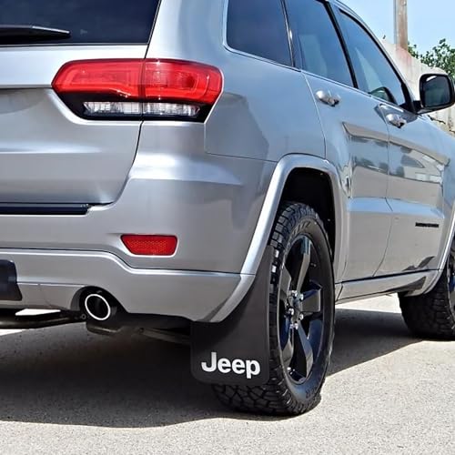 Plasticolor Plasticolor 000541R01 Jeep White Logo 11x19 Easy Fit Mud Guard - Set of 2