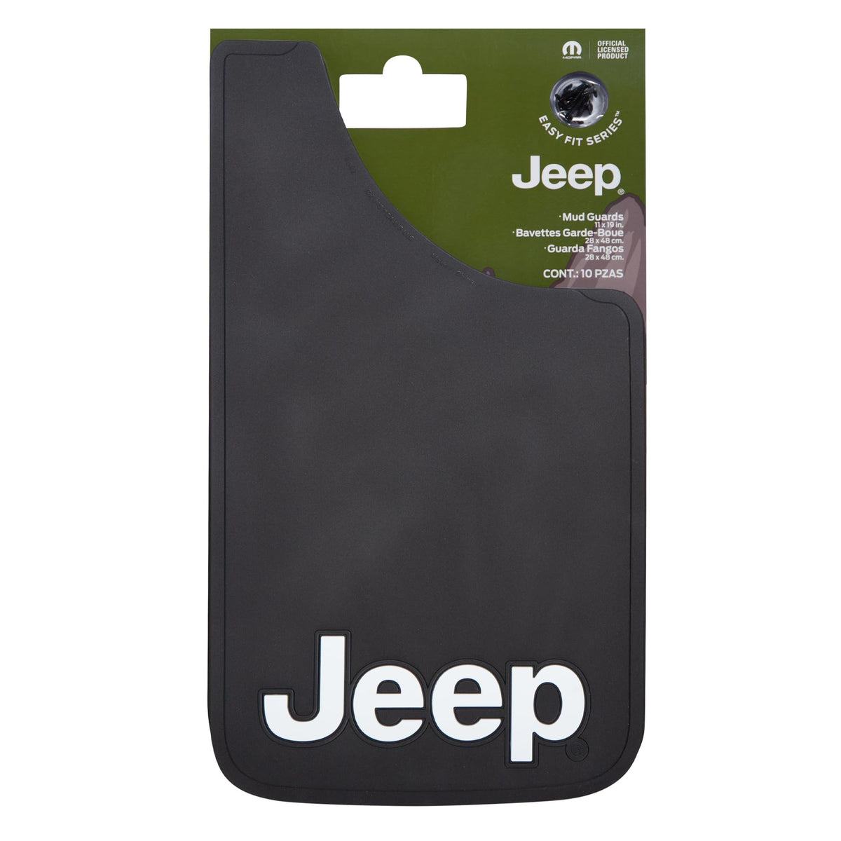 Plasticolor Plasticolor 000541R01 Jeep White Logo 11x19 Easy Fit Mud Guard - Set of 2