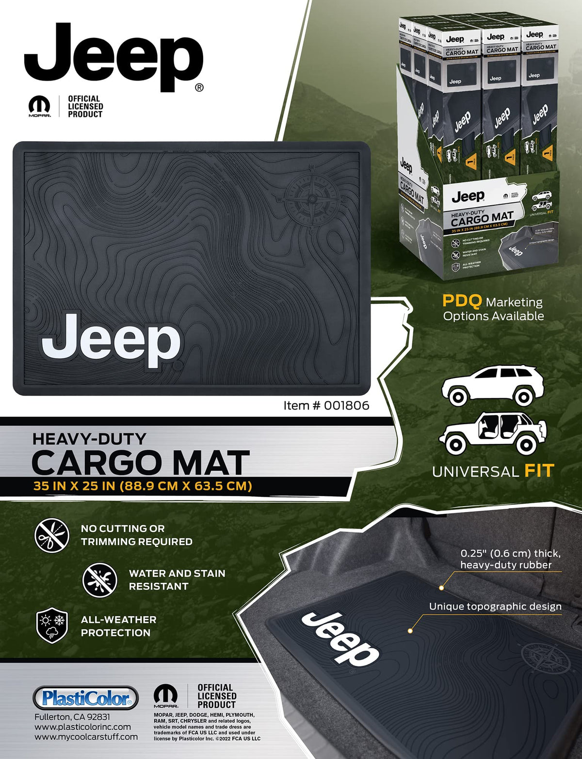 PLASTICOLOR 001806R01 JEEP CARGO MAT