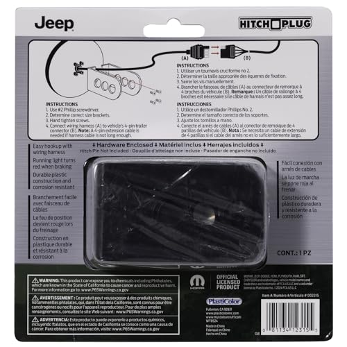 Plasticolor Plasticolor 002315R01 Jeep Lighted Hitch Cover