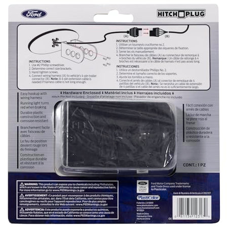 PLASTICOLOR 002317R01 Ford Lighted Hitch Cover Towing & Hitches