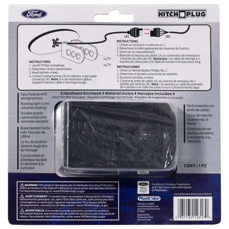 PLASTICOLOR 002317R01 Ford Lighted Hitch Cover Towing & Hitches
