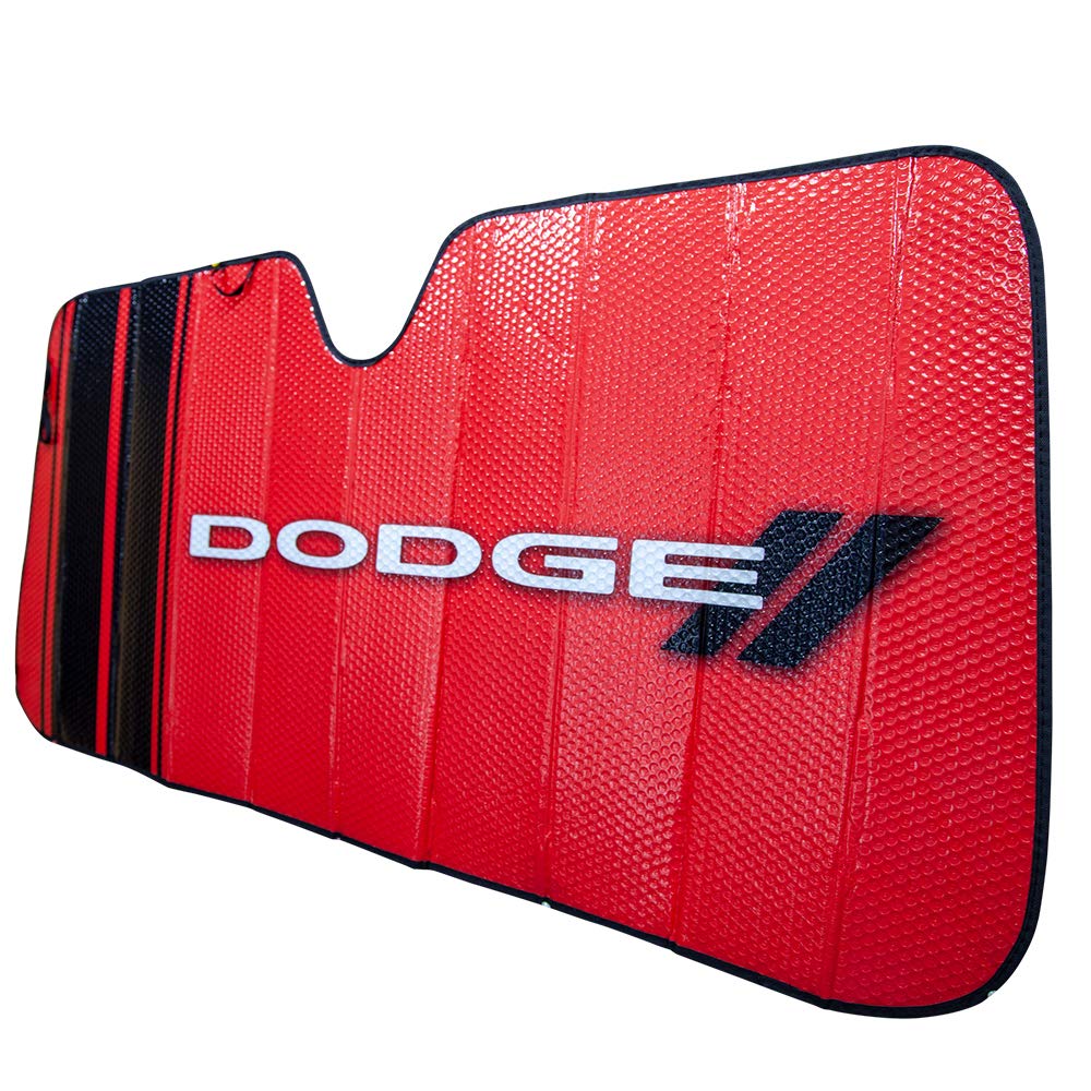 PLASTICOLOR 003705R01 Dodge Red Windshield Sunshade Truck & Exterior