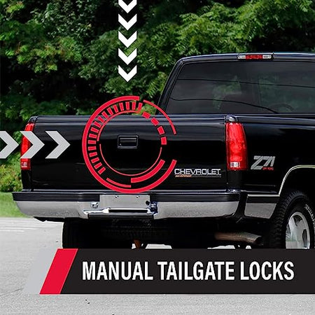 POPNLOCK LLC PL1050 Pop & Lock Black Manual Tailgate Lock for Chevy/GMC Truck & Exterior