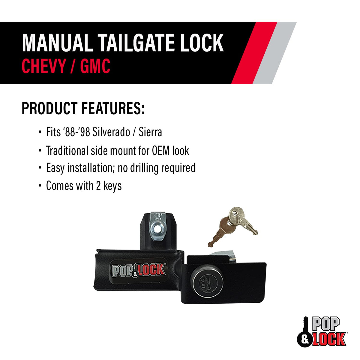 POPNLOCK LLC PL1050 CHEV SLVR/GMC SIERA 88-98