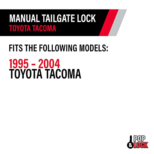 POPNLOCK LLC PL5100 Pop & Lock – Manual Tailgate Lock for Toyota Tacoma, Fits 1995 to 2...