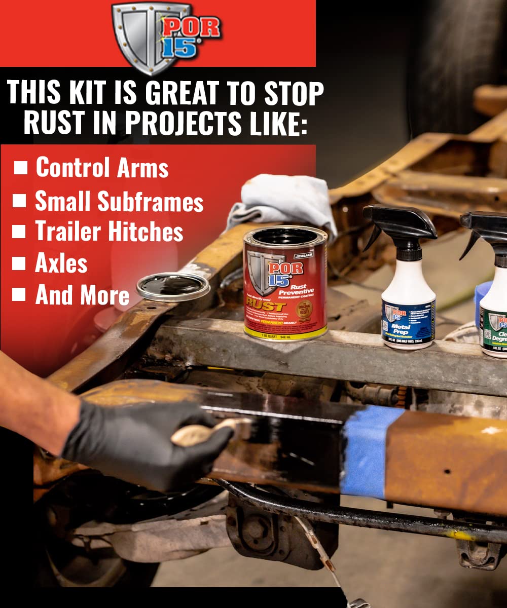 POR 15 051491409094 POR-15 Stop Rust Kit, Non-Porous Coating Seals and Protects Metal f...
