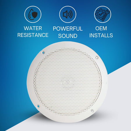 PQN ENTRPRIS ECO504W 1PR 5' SPEAKERS WHITE