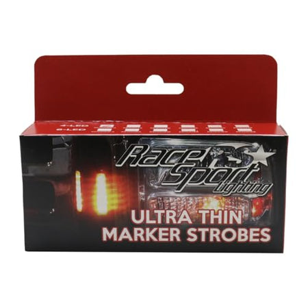 Race Sport Lighting Race Sport RS70016W-A Switching 6-LED Ultra Slim Flush Mount 19-Flash Pattern Marker