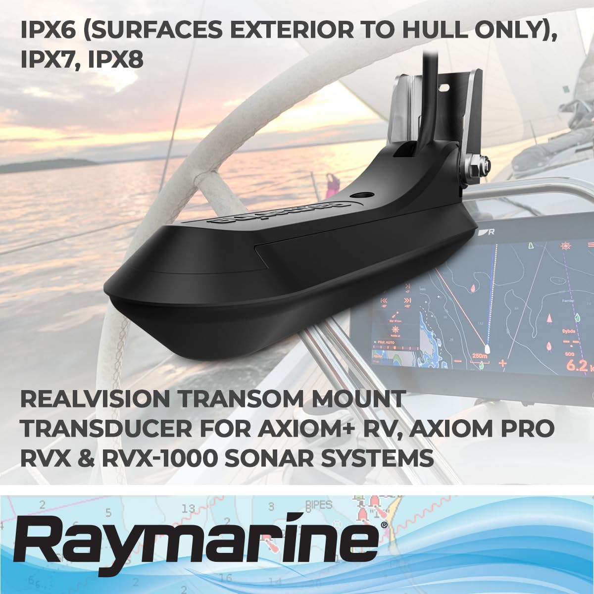 RAYMARINE A80464 XDCR 3D TRANSOM MOUNT