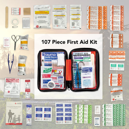 READY AMER 74002 ica Outdoor First Aid Kit, 107-Piece RV & Camper