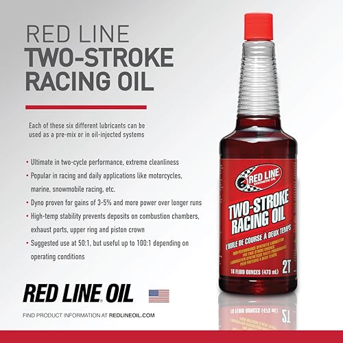 RED LINE 40603 Two-Stroke Oil Racing Synthetic - 16 Ounce Engine & Performance