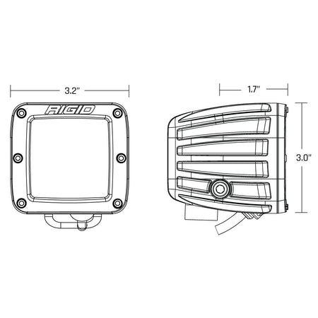 RIGID IND 504815 D-SERIES PRO SAE FOG WHITE PAIR