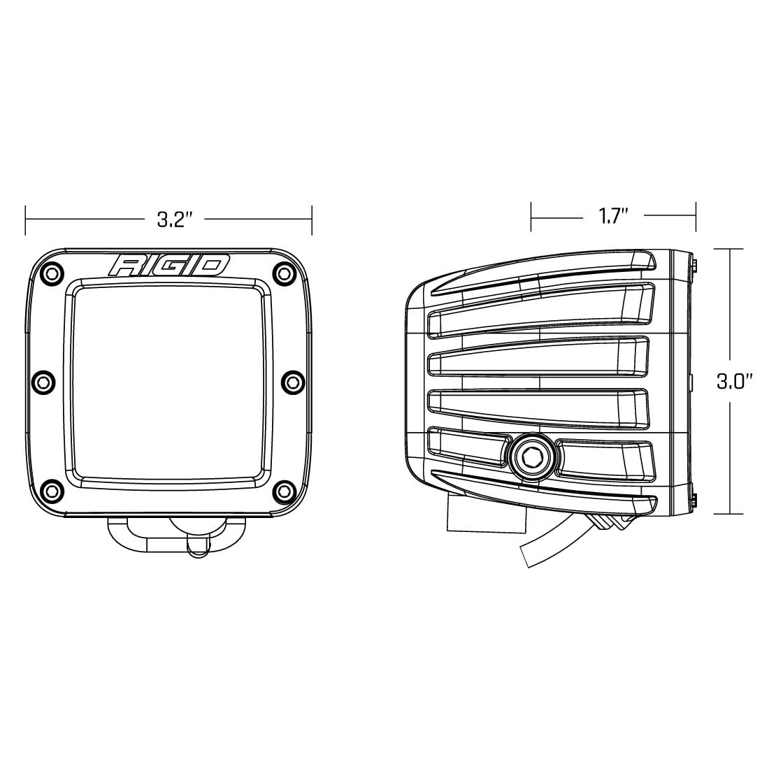 RIGID IND 504815 D-SERIES PRO SAE FOG WHITE PAIR Truck & Exterior