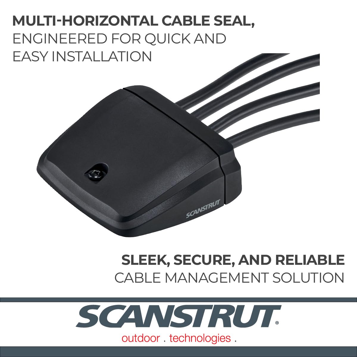 SCANSTRUT DS-H-MULTI-BLK Horizontal Multi Cable Seal – Black Marine & Electronics