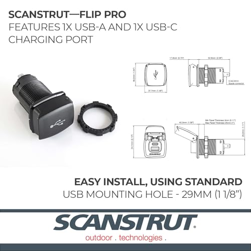 SCANSTRUT SC-USB-F1 SCUSBF1 FLIP PRO FAST CHARGE DUAL USB SOCKE Engine & Performance