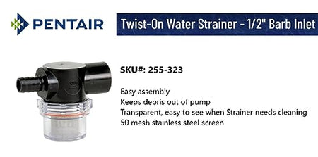 SHURFLO 255323 TWIST-ON STRAINER
