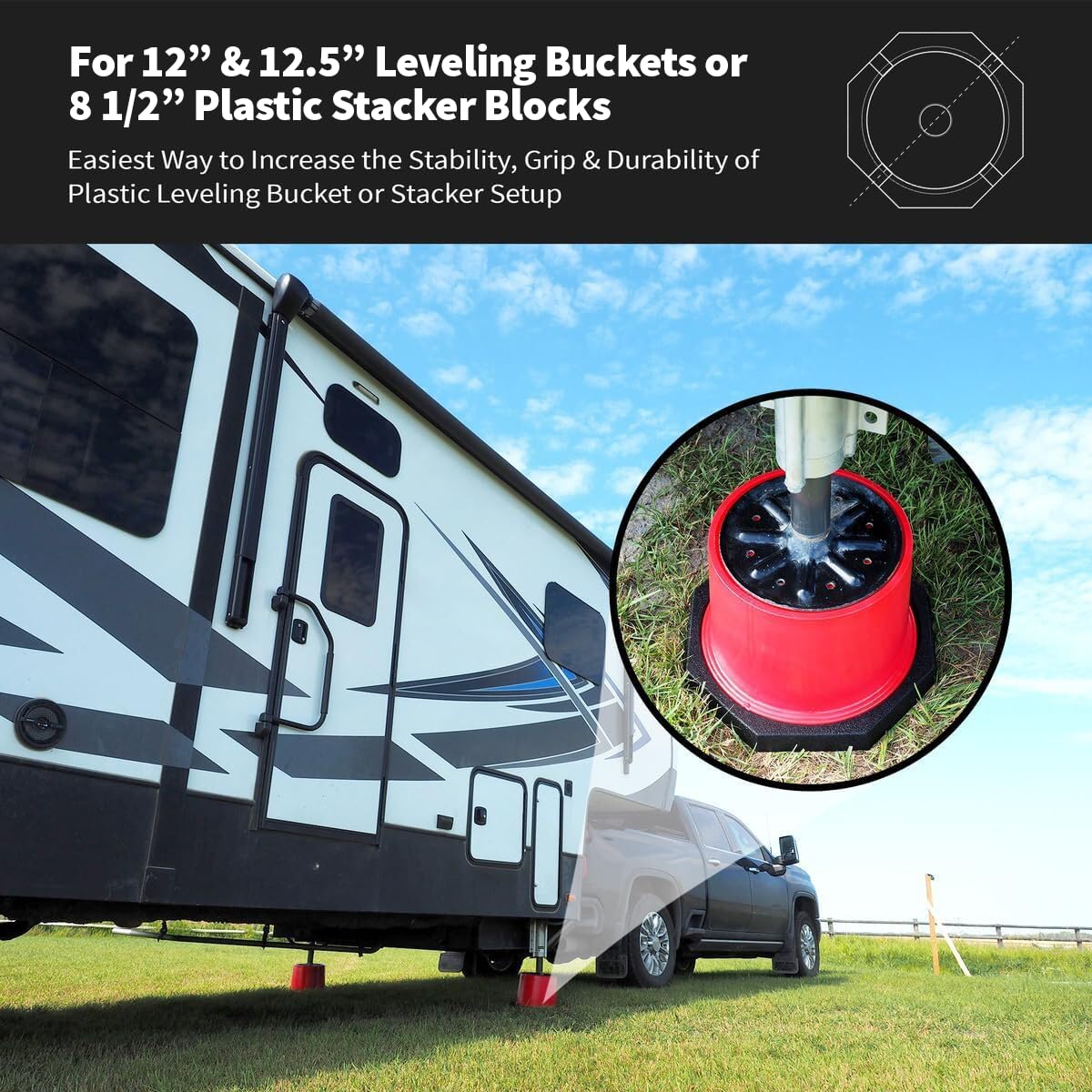 SNAPPAD Base The  Singles | RV Leveling Blocks, Adds 3/4 | 4.5 lbs & 1 1/8 | Mus... RV & Camper