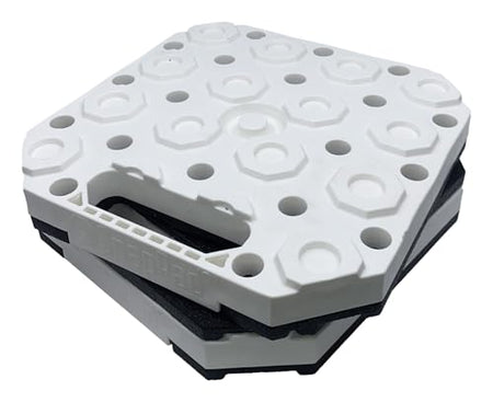 SNAPPAD STK2-WHITE StakPad RV Leveling Blocks – Precise Fit for Class A, B & C Motorho...
