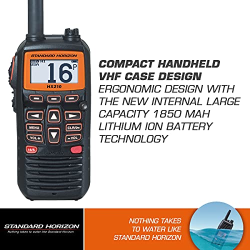 STANDARD HX210 Horizon 6W Floating Handheld Marine VHF Transceiver