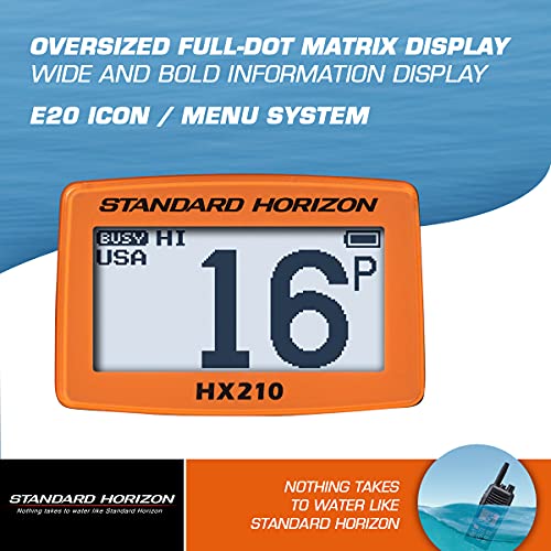 STANDARD HX210 Horizon 6W Floating Handheld Marine VHF Transceiver