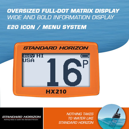 STANDARD HX210 VHF-HH 6WATT FLOATS OPT.SPKR/MIC