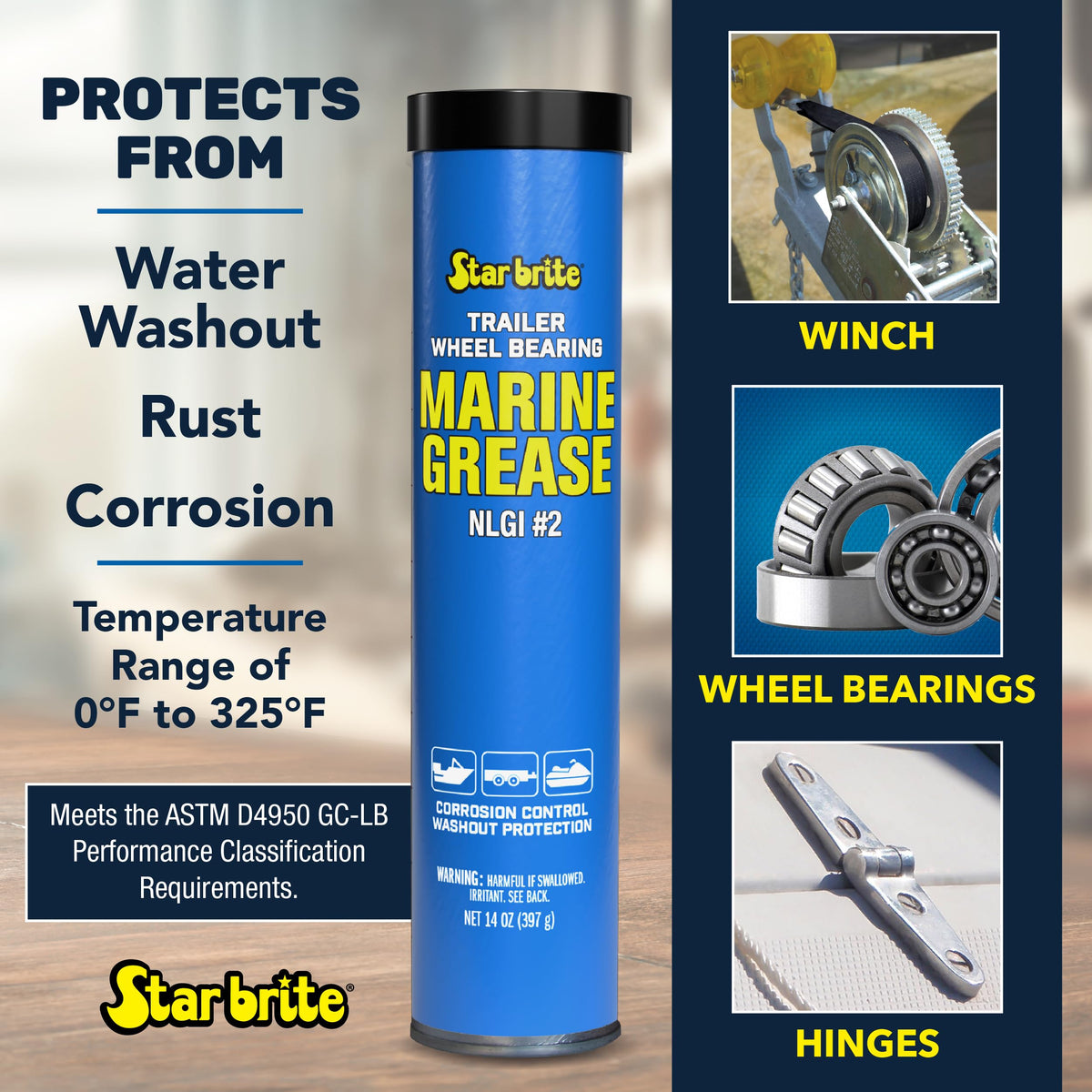 STAR BRITE 026014 Wheel Bearing Grease Advanced Marine-Grade Protection Marine & Electronics
