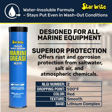 STAR BRITE 026014 Wheel Bearing Grease Advanced Marine-Grade Protection Marine & Electronics