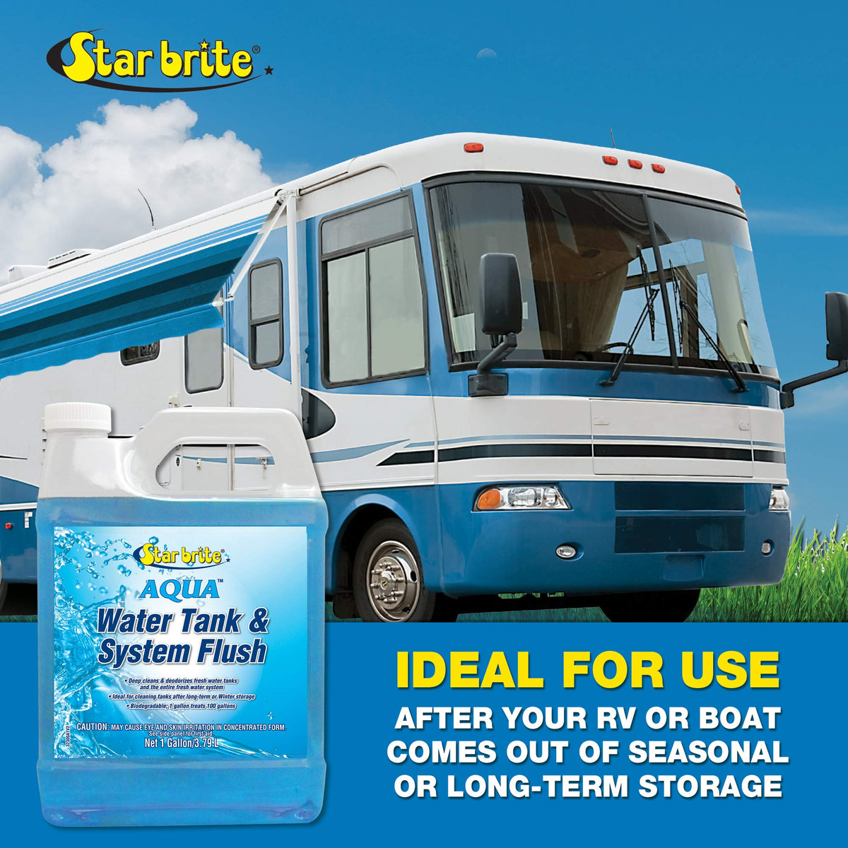 STAR BRITE 032300 Aqua Water Tank & System Flush - Deep Cleans & Deodorizes Fresh Wat...