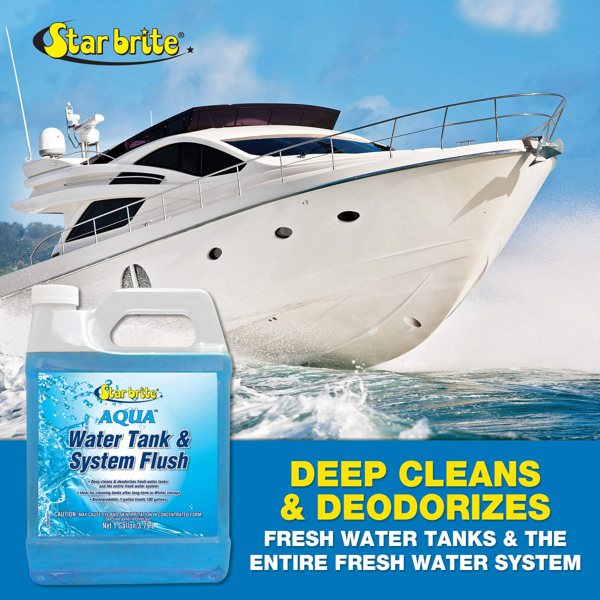 STAR BRITE 032300 Aqua Water Tank & System Flush - Deep Cleans & Deodorizes Fresh Wat...