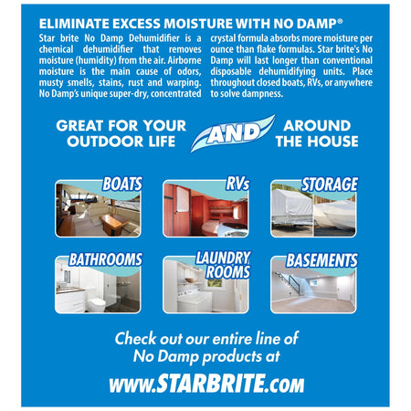 STAR BRITE 085412 No Damp Moisture Absorber & Dehumidifier Marine & Electronics