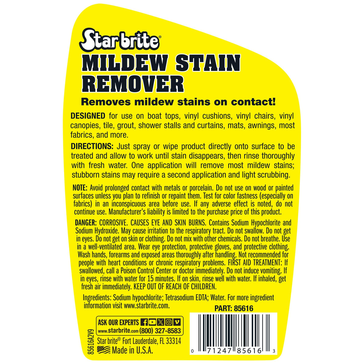 STAR BRITE 085616P MILDEW STAIN REMOVER 22 OZ.