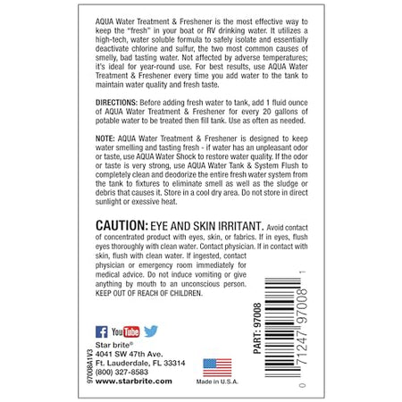 STAR BRITE 097008 WATER TREATMENT AND FRESHENER 8 OZ.